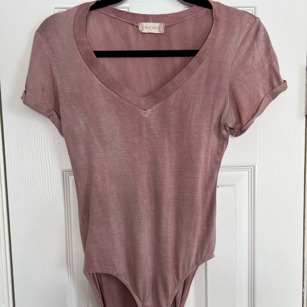 Pink Altar’d State V Neck Bodysuit
